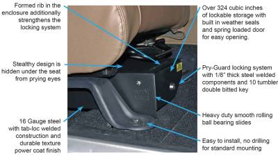 Tuffy Security Products - Tuffy Security Products 293-01 Underseat Drawer - Image 4