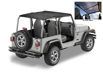 Bestop - Bestop 52531-11 Header Extended Safari Style Bikini Top - Jeep Wrangler TJ - Image 1