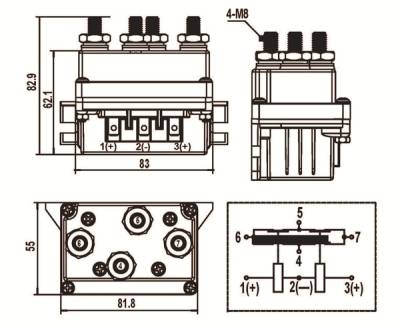Bulldog Winch - Bulldog Contactor, Replacement 10065x Series 450A - Image 3