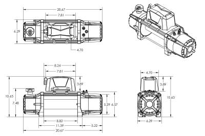 DV8 Offroad - DV8 Offroad Xtract 12k Synthetic Rope Winch - Image 4