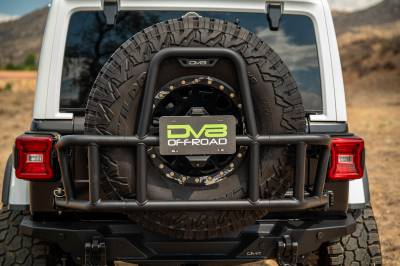 DV8 Offroad - DV8 Offroad 2018-2025 Jeep Wrangler JL Body Mounted Tire Carrier - Image 5