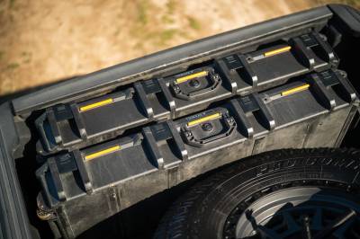 DV8 Offroad - DV8 Offroad 2020-2025 Jeep Gladiator JT DV8 Offroad Adjustable In-Bed Tire Carrier - Image 9