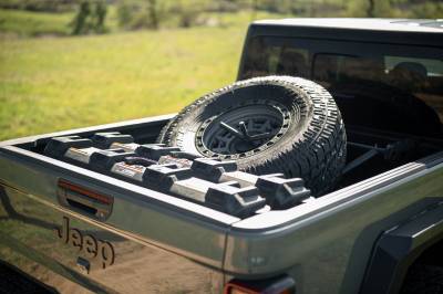 DV8 Offroad - DV8 Offroad 2020-2025 Jeep Gladiator JT DV8 Offroad Adjustable In-Bed Tire Carrier - Image 11