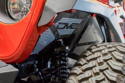 DV8 Offroad - Aluminum Inner Fender Front Pair Jeep JL 2018+ Black - Image 7
