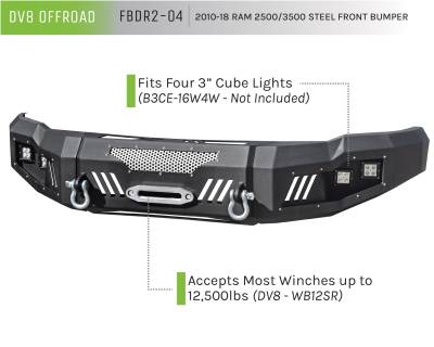 DV8 Offroad - DV8 Offroad 2010-2018 Ram 2500 / 3500 Front Bumper - Image 1
