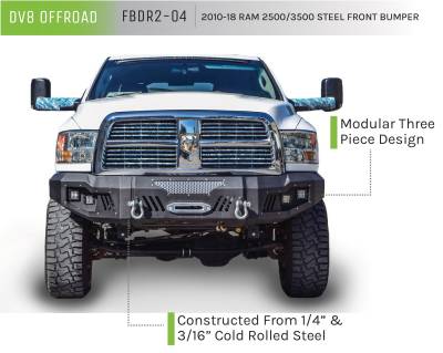DV8 Offroad - DV8 Offroad 2010-2018 Ram 2500 / 3500 Front Bumper - Image 3