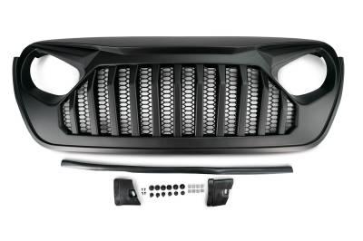 DV8 Offroad - Angry Eyes Grill Black For Jeep Wrangler JL 2018+ - Image 2