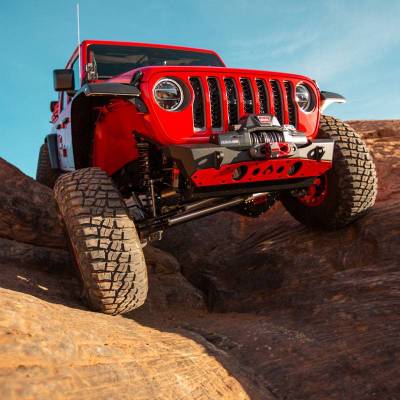 Artec Industries - Artec Powdercoat Nighthawk Front Bumper with Aluminum Skid for JK, JL, and JT - Black Powdercoat - Image 4