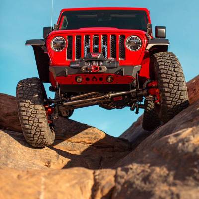 Artec Industries - Artec Powdercoat Nighthawk Front Bumper with Aluminum Skid for JK, JL, and JT - Black Powdercoat - Image 5