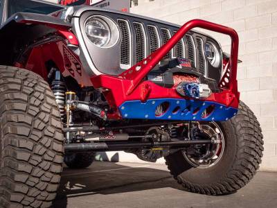 Artec Industries - Artec Bare Steel Nighthawk Mid-tube Stinger Front Bumper with Aluminum Skid for JK, JL, and JT - Bare Steel - Image 3