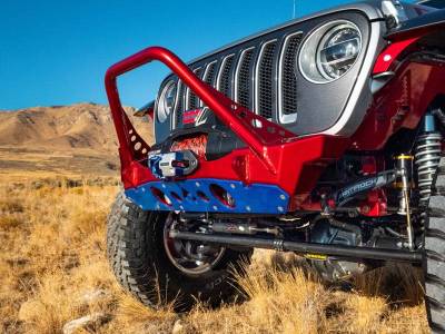 Artec Industries - Artec Bare Steel Nighthawk Mid-tube Stinger Front Bumper with Aluminum Skid for JK, JL, and JT - Bare Steel - Image 4
