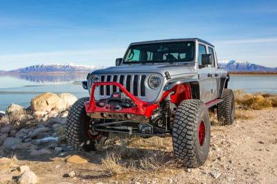 Artec Industries - Artec Bare Steel Nighthawk Mid-tube Stinger Front Bumper with Aluminum Skid for JK, JL, and JT - Bare Steel - Image 6