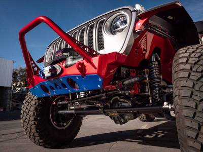 Artec Industries - Artec Bare Steel Nighthawk Mid-tube Stinger Front Bumper with Aluminum Skid for JK, JL, and JT - Bare Steel - Image 8