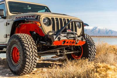 Artec Industries - Artec Bare Steel Nighthawk Mid-tube Stinger Front Bumper with Aluminum Skid for JK, JL, and JT - Bare Steel - Image 12