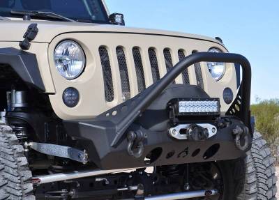 Artec Industries - Artec NightHawk Jeep JK Front Bumper W/Mid Tube Stinger - Image 1