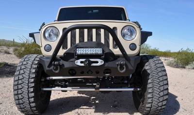 Artec Industries - Artec NightHawk Jeep JK Front Bumper W/Mid Tube Stinger - Image 2