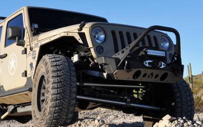 Artec Industries - Artec Jeep JK Front Bumper Rock Guard 07-18 Wrangler JK Aluminum - Image 3