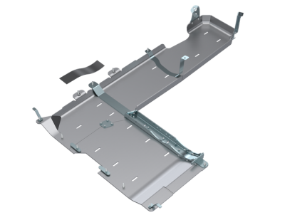 Artec Industries - Artec JLU T-Case/Fuel Skid Kit Only - 4 Door 3.6L, 2.0L, 392 Hemi - Aluminum 18-Present - Image 1
