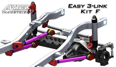 Artec Industries - Artec Easy 3 Link Kit F for Artec Trusses No Tubing Outside Frame Chevy / Ford 78-79 Front Passenger Rear Driver - Image 3