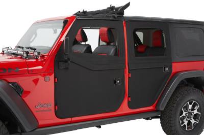 Bestop - Bestop Full Fabric Doors - Jeep '20-26 Gladiator / '18-26 Wrangler JL (Rear; Black Diamond) - Image 2