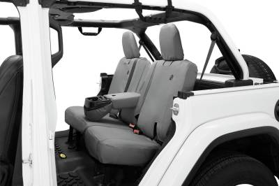 Bestop - Bestop Seat Covers - Jeep '18-2023 Wrangler JL 4-Door; Exc. 4XE; Rear w/ Fold Down Arm Rest (Charcoal) - Image 2