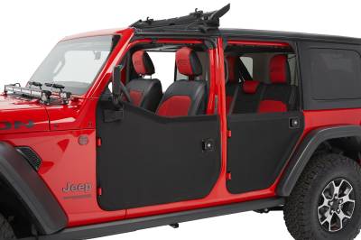 Bestop - Bestop Full Fabric Doors - Jeep '20-26 Gladiator / '18-26 Wrangler JL (Rear; Black Twill) - Image 3