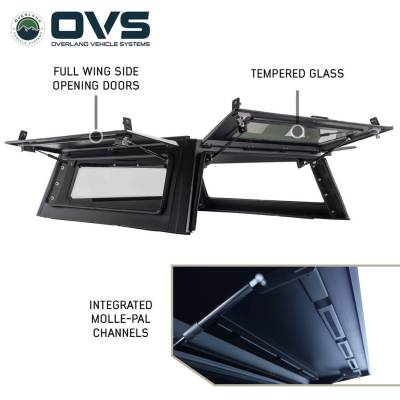 Overland Vehicle Systems - Expedition - Truck Cap W/Full Wing Doors, Front and Rear Windows & 3rd Brake Light - Image 9