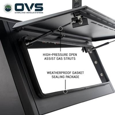 Overland Vehicle Systems - Expedition - Truck Cap W/Full Wing Doors, Front and Rear Windows & 3rd Brake Light - Image 11