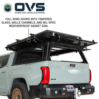 Overland Vehicle Systems - Expedition - Truck Cap W/Full Wing Window Doors, Front and Rear Windows & 3rd Brake Light - Image 3