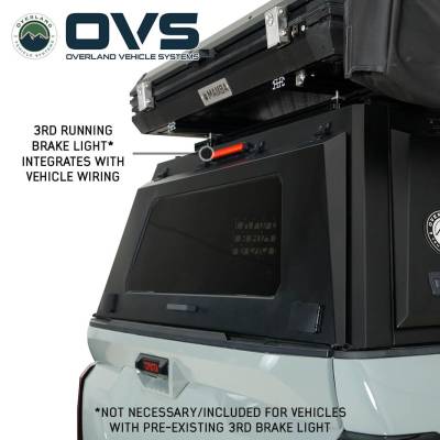 Overland Vehicle Systems - Expedition - Truck Cap W/Full Wing Window Doors, Front and Rear Windows & 3rd Brake Light - Image 4