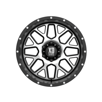 XD SERIES WHEELS - 20 x 10 XD  GRENADE SATIN BLACK W/ MACHINED FACE - 6X135 - 4.56" BS - Image 4
