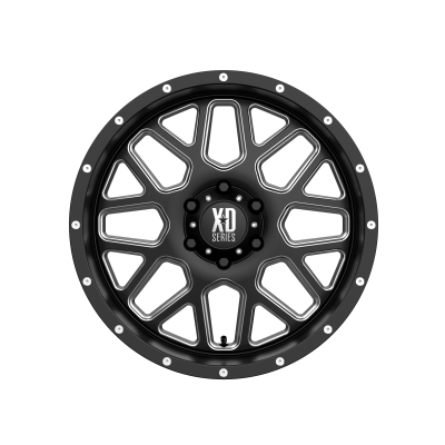 XD SERIES WHEELS - 20 x 9 XD  GRENADE SATIN BLACK MILLED - 6X5.5 - 5" BS - Image 4