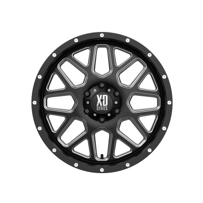 XD SERIES WHEELS - 20 x 9 XD  GRENADE SATIN BLACK MILLED - 6X120 - 5.71" BS - Image 4