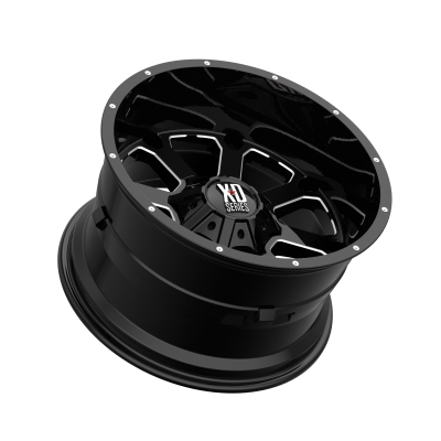 XD SERIES WHEELS - 20 x 12 XD  BUCK 25 GLOSS BLACK MILLED - 6X135/5.5 - 4.77" BS - Image 3