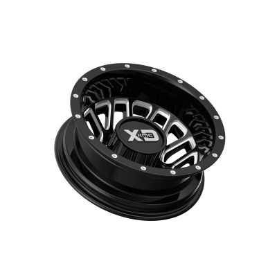 XD SERIES WHEELS - 17 x 6.5 XD  GRENADE DUALLY GLOSS BLACK MILLED - REAR - 8X210 - -2.35" BS - Image 3