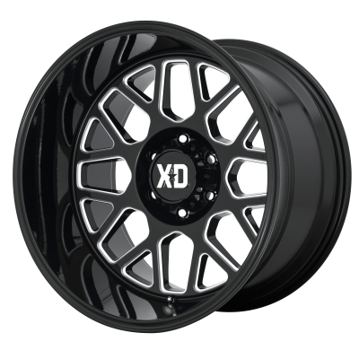 XD SERIES WHEELS - 22 x 10 XD  GRENADE 2 GLOSS BLACK MILLED - 6X135 - 4.79" BS - Image 3