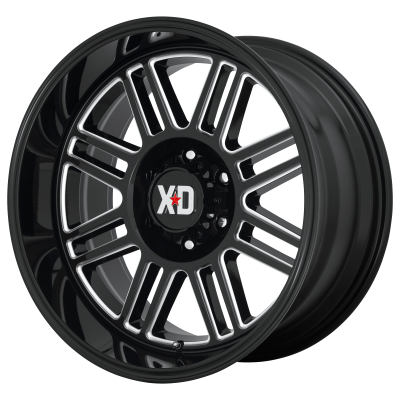 XD SERIES WHEELS - 20 x 10 XD  CAGE GLOSS BLACK MILLED - 6X5.5 - 4.79" BS - Image 3