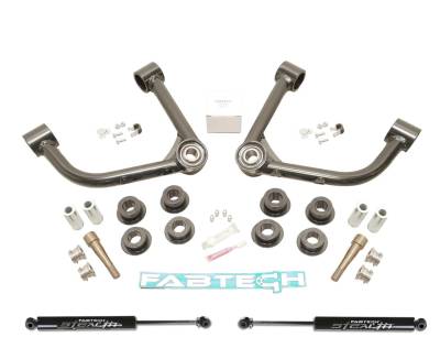 Fabtech - Fabtech K1204 Uniball UCA Lift System w/Shocks - Image 1