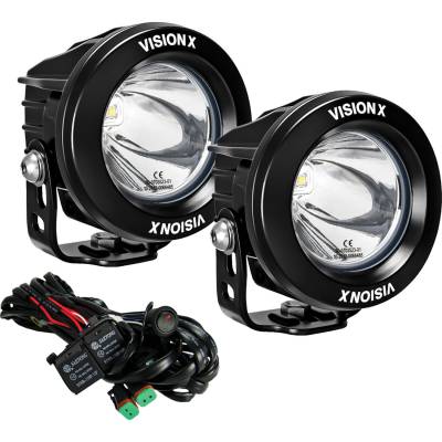 Vision X Lighting - VISION X OPTIMUS ROUND HALO BLACK 1 10W LED 2 LIGHT KIT - Image 1