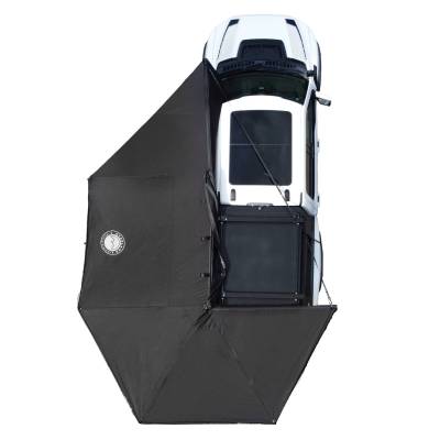 Overland Vehicle Systems - XD Nomadic 270 - Awning W/Lights and Black Out , Driver Side, Black Body, Black Trim and Black Travel Cover Overland Vehicle Systems - Image 2