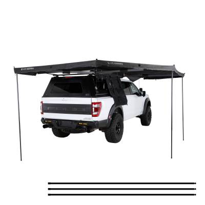 Overland Vehicle Systems - XD Nomadic 270 - Awning W/Lights and Black Out , Passenger Side, Black Body, Black Trim and Black Travel Cover Overland Vehicle Systems - Image 4