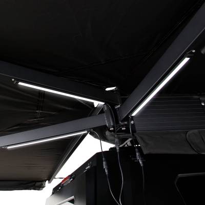 Overland Vehicle Systems - XD Nomadic 270 - Awning W/Lights and Black Out , Passenger Side, Black Body, Black Trim and Black Travel Cover Overland Vehicle Systems - Image 9
