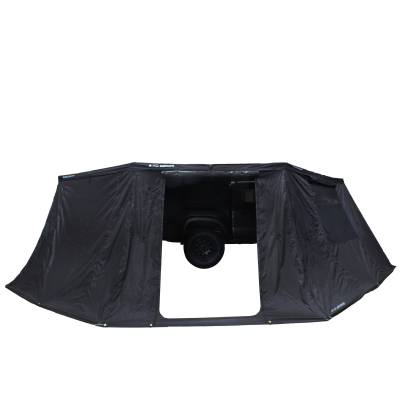 Overland Vehicle Systems - XD Nomadic 270 - Awning Wall 1 W/Black Out, Passenger Side, Black Body, Black Trim W/Storage Bag Overland Vehicle Systems - Image 3