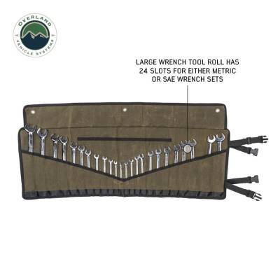 Overland Vehicle Systems - Large Wrench Tool Roll (24 Slot) Number 16 Waxed Canvas Overland Vehicle Systems - Image 4