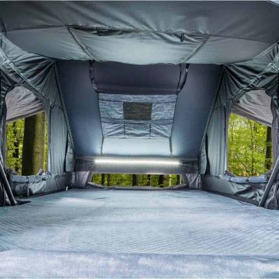 Overland Vehicle Systems - XD Everest 2 - Cantilever Aluminum Roof Top Tent, 2 Person, Grey Body and Black Rainfly Overland Vehicle Systems - Image 2