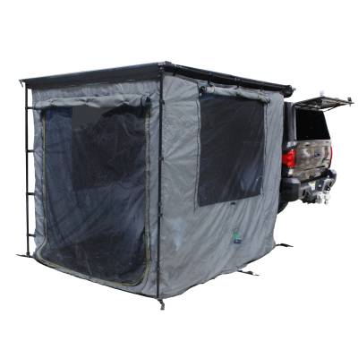 Overland Vehicle Systems - HD Nomadic 2.0 Awning Room Enclosure, Grey Body, Green Trim (4 Walls and Floor) Overland Vehicle Systems - Image 2