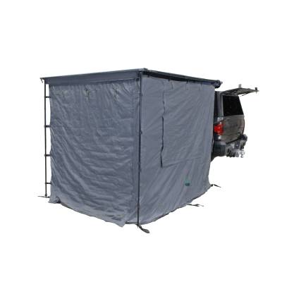 Overland Vehicle Systems - HD Nomadic 2.0 Awning Room Enclosure, Grey Body, Green Trim (4 Walls and Floor) Overland Vehicle Systems - Image 3