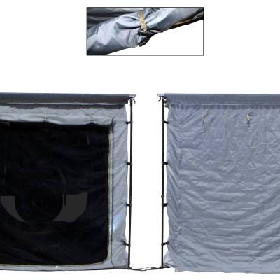 Overland Vehicle Systems - HD Nomadic 2.0 Awning Room Enclosure, Grey Body, Green Trim (4 Walls and Floor) Overland Vehicle Systems - Image 8