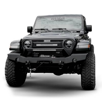 Westin - Westin 59-80125 WJ2 Full Width Front Bumper w/LED Light Bar Mount - Image 5